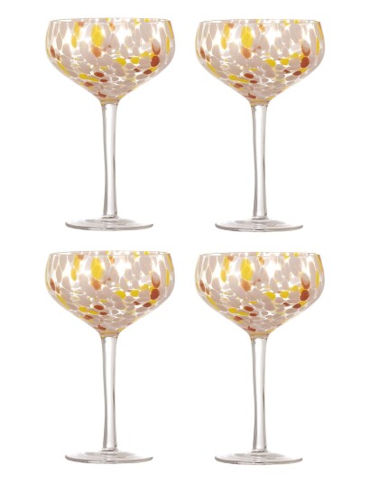 Bloomingville Lilya Cocktail Glass - Pink - Ø12XH18CM Bloomingville Lilya Cocktail Glass - Pink - Ø12XH18CM