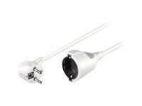 MicroConnect - Strømforlengelseskabel - 10 m - venstrevinklet kontakt