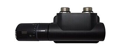 Kriss Twin Rom Ventilsett Med romtermostat, Vinkel, Sort Matt