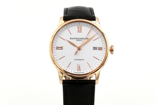 Baume & Mercier Herreklokke M0A10271 Classima Hvit/Lær Ø39 mm