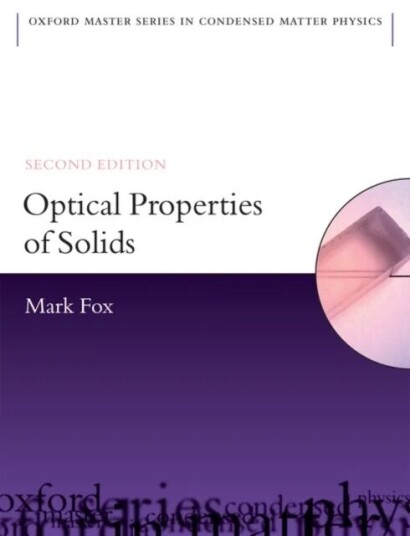 Optical Properties Of Solids Av Mark (Department Of Physics And Astronomy University Of Sheffield) Fox
