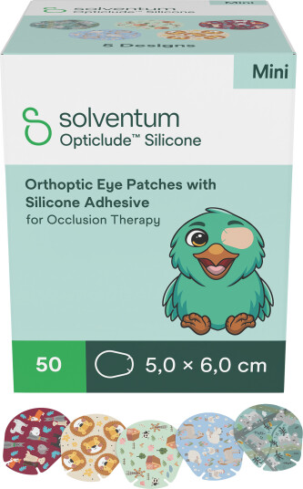Opticlude Silicone Mini 2737PB øyelapper blå/dyr 50 stk