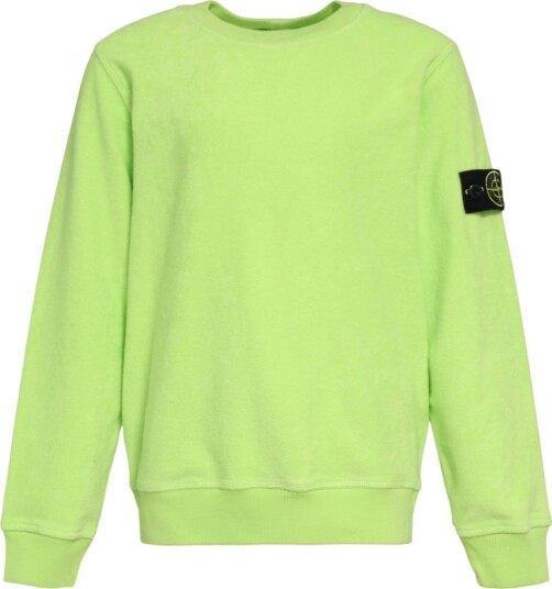 Stone Island Genser Frotté Lime Stone Island 8 år 128 Genser Grønn
