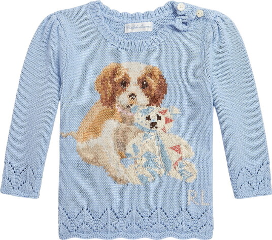 Ralph Lauren Polo Genser Strikk Chambray Blue Polo 1½ år 86 Genser Blå Ralph Lauren Polo Genser Strikk Chambray Blue Polo 1½ år 86 Genser Blå