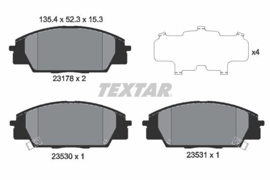 Bremseklosser TEXTAR 2317801 Bremseklosser TEXTAR 2317801