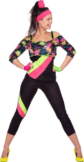 Wilbers & Wilbers 80-talls Retro Aerobics Jente Kostyme Medium Large 004273-V-042