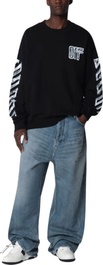 Off White Herre Gensere & Hettegensere Svart M,