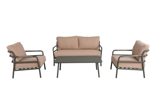 Brafab Pipe sofagruppe Nordic green/Barley 3 setersofa 2 lenestoler & bord Grønn