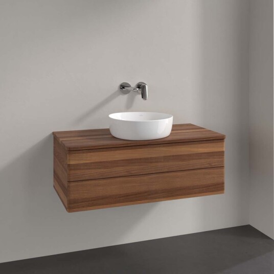 Villeroy & Boch Antao Servantskap med 2 skuffer 100x50x36 cm u/lys Valnøtt