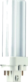 Philips Kompaktlysrør 10W/840 4PIN Sokkel G24q 1 Kald hvitt lys