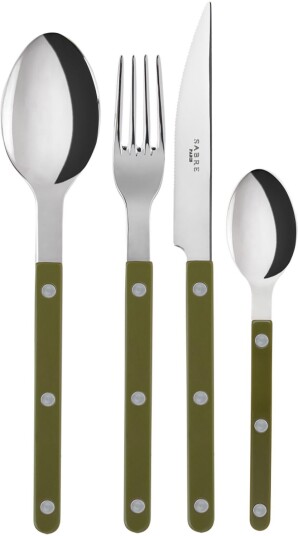 Sabre Paris 4 Pieces 1-2-3-4 Bistrot Solid Green Fern Färg: Bestikksett