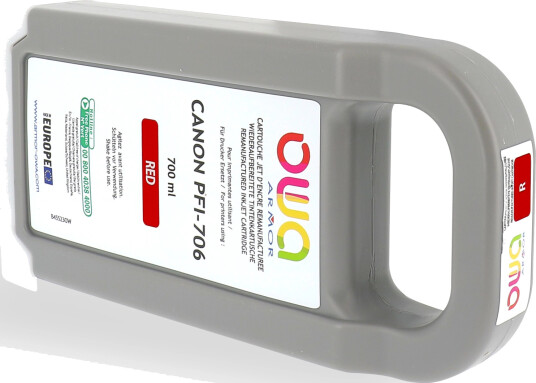 TB Blekkpatron PFI-706R Rød (700ml), erstatter Canon 6687B001