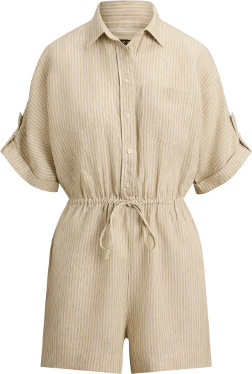 Lauren Ralph Lauren Y/D Tissue Linen Wvn Jumpsuit Beige 46