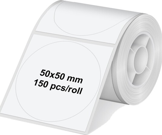Olympia Runde etiketter for etikettprinter ??? 50mm 150 stk. Olympia Runde etiketter for etikettprinter ??? 50mm 150 stk.