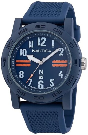 Nautica Herreklokke NAPATS306 N83 Blå/Gummi Ø44 mm