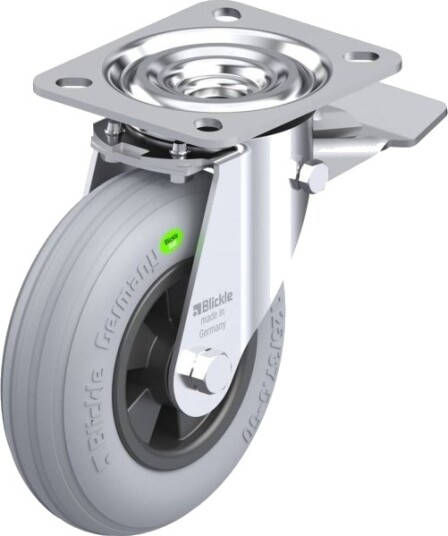 Blickle 849932 Styrehjul Med Brems L-Vwpp 125R-St-Sg, Hjuldiameter 125 Mm, Bæreevne (Maks.) 50 Kg (1 Stk.)