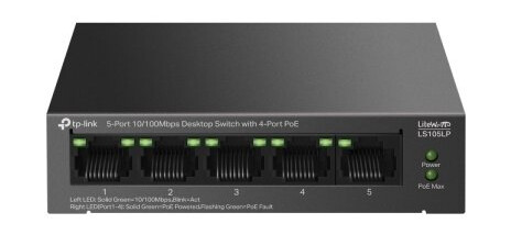 Tp-Link Litewave Ls105p, Uhåndtert, Fast Ethernet (10/100), Strøm Over Ethernet (Poe), Kan Monteres På Vegg