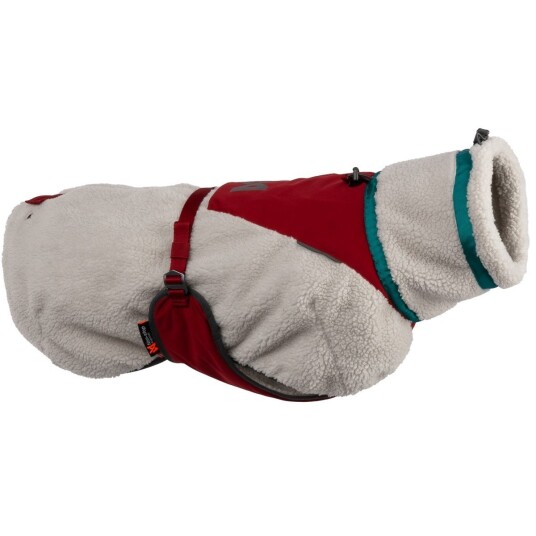 Non-Stop Dogwear Trekking Fleece Jakke 45 cm Justerbar Grå/Vinrød/Teal