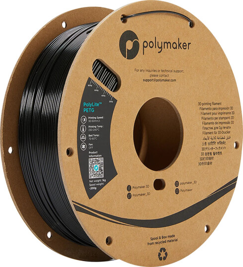 Polymaker Polylite Petg 1,75 Mm 1Kg Svart