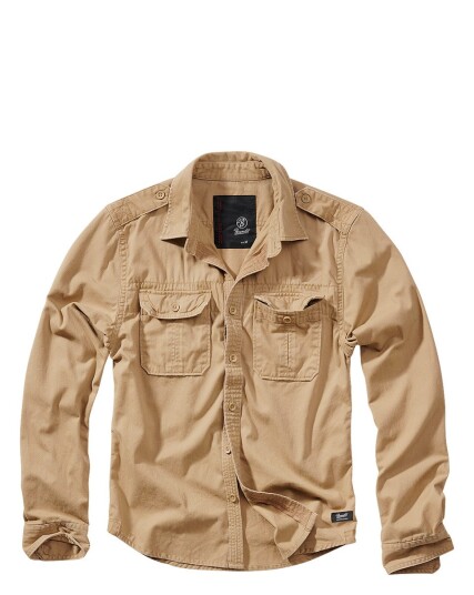 Brandit Vintage Langermet Uniformsskjorte Beige