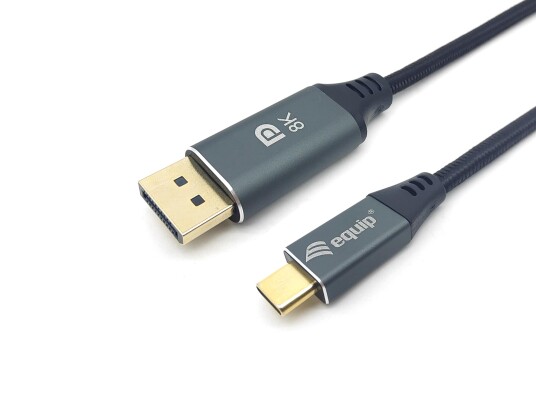EQUIP Adapter USB-C -> DisplayPort 8K60Hz 2.00m sw EQUIP Adapter USB-C -> DisplayPort 8K60Hz 2.00m sw