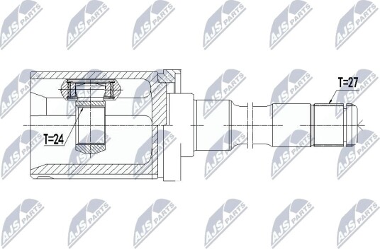 Nty Drivknute drivaksel NTY NPW BM 058