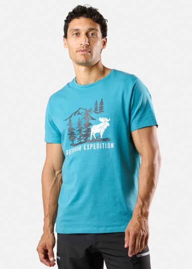 Swedemount Forest Tee River Blue S T-Shirts