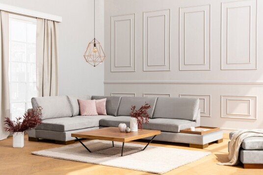 Tulima Sofa med Sjeselong Venstre Lysegrå/Natur