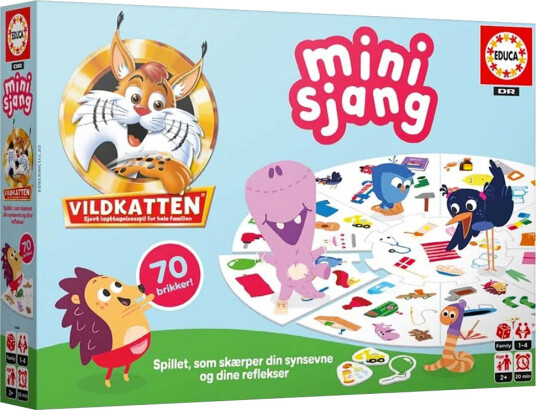Vildkatten Minisjang Børste - Barnespill for 2+ år, 1-4 spillere