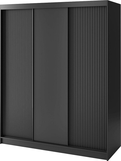 eltapSkyvegarderobe Prescco Iii 180x60x220SvartGarderobeskap & klesskap