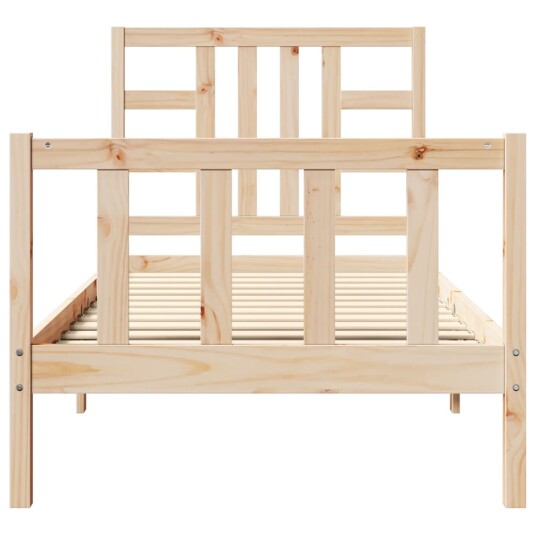 vidaXL Sengeramme med hodegavl 90x190 cm heltre