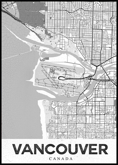 Vancouver White Plakat Plakat / 70x100cm