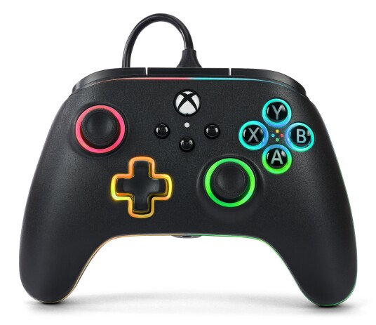 PowerA Advantage Wired Controller - Xbox Series X/S -  m/ Lumectra + RGB LED Strip - Black