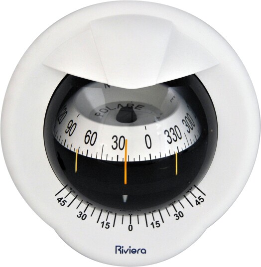 Riviera Polare BP2 kompass for skottmontering - hvit - hvit