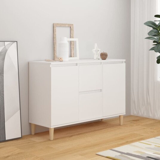 vidaXL Skjenk hvit 103,5x35x70 cm sponplate vidaXL Skjenk hvit 103,5x35x70 cm sponplate