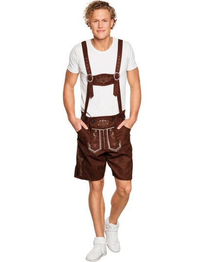 Brun Oktoberfest Semsket Lederhosen Brun Oktoberfest Semsket Lederhosen