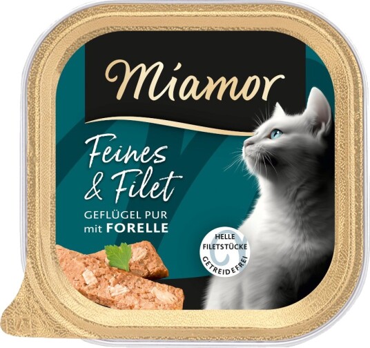 Miamor Våtfôr Feines & Filet Fjærkre Pur & Ørret 16 X 100 G Miamor Våtfôr Feines & Filet Fjærkre Pur & Ørret 16 X 100 G