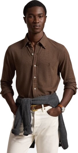 Polo Ralph Lauren Featherweight Mesh Shirt Brown L