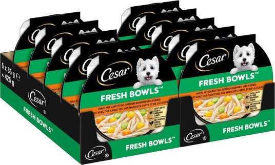 Cesar Våtfôr Fresh Bowls Sparepakke I Saus Kylling 20 X 85 G