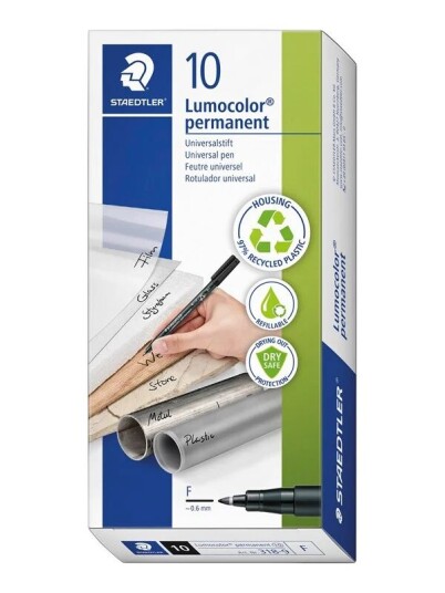 Staedtler Universal pen Lumocolor perm.10 pcs.F gree Staedtler Universal pen Lumocolor perm.10 pcs.F gree