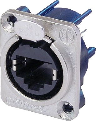 Neutrik Ne8fdv Rj-45 Sort Sølv Nickel Zink Cat6 50 V 1,5 A
