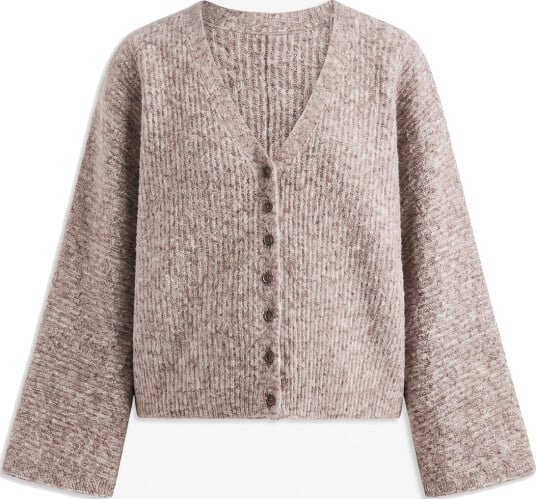 Topshop Rene Long Sleeve Cardigan Beige M Topshop Rene Long Sleeve Cardigan Beige M
