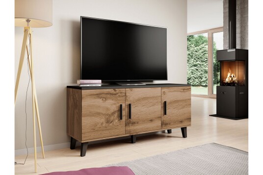 Kommode Dudley 45x150 cm   Natur/Svart