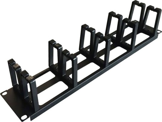 Deltaco Kabelhåndtering for 19" rackskap 5 metallbraketter 1U Svart