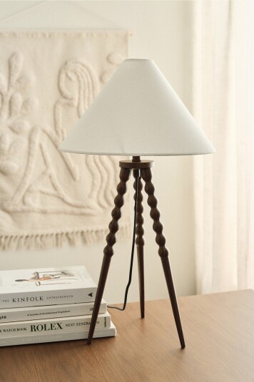 Ellos Home Bordlampe Spira Brun