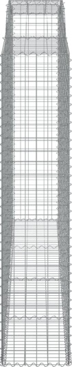vidaXL Gabionkurver buede 7 stk 300x50x220/240 cm galvanisert jern