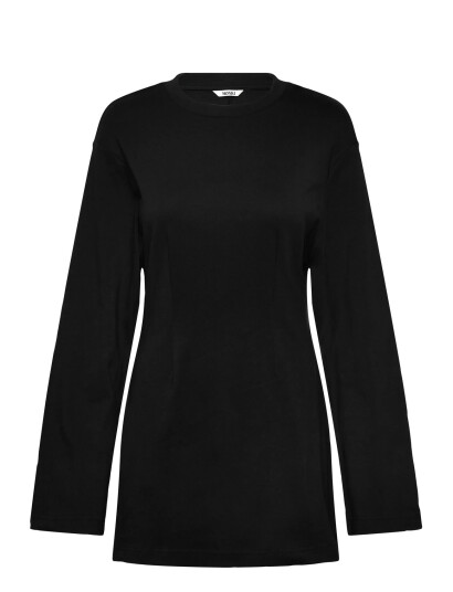 Monki Shaped Longsleeve Dress Black XXS