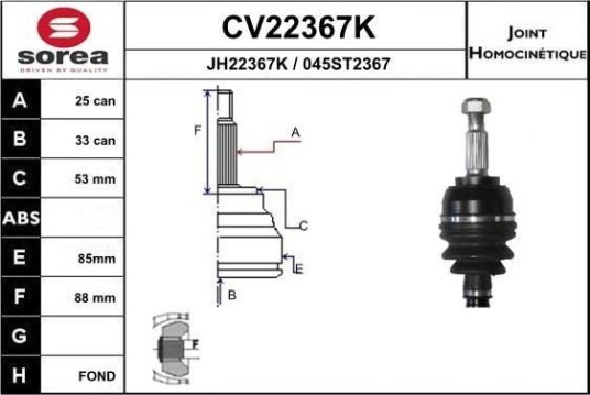 EAI CV22367K Drivledd