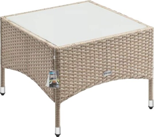 Rotting sidebord – grå/beige UV bestandig glassplate