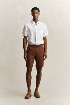GANT Reg Linen Ds Shorts Brown L GANT Reg Linen Ds Shorts Brown L